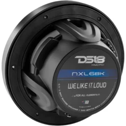 DS18 NXL-6, svart 6.5 tums marinhögtalare med LED, par