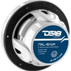DS18 NXL-6, vita 6.5 tums marinhögtalare med LED, par, ny produkt - fraktskadad kartong
