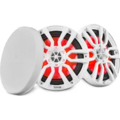 DS18 NXL-8, vita 8 tums marinhögtalare med LED, par