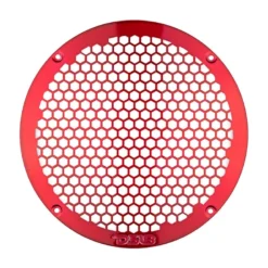DS18 PRO-GRILL8MS, slimmat 8 tums högtalargaller i metall, röd