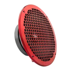 DS18 PRO-GRILL8MS, slimmat 8 tums högtalargaller i metall, röd