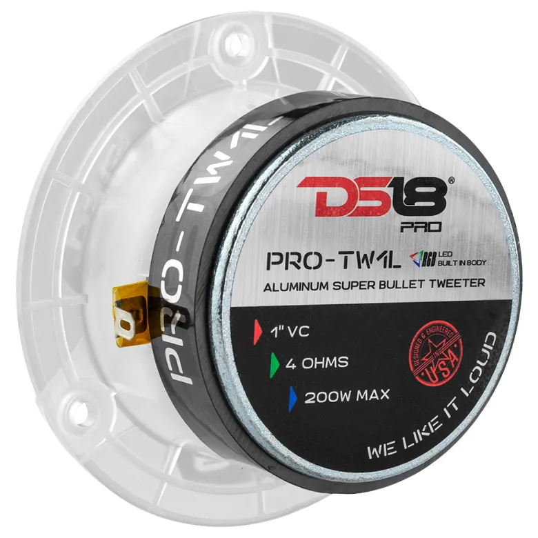 DS18 PRO-TW1L, SPL-diskant med RGB LED-belysning