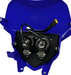 Dubbel lampkåpa 80 W Yamaha WR blå 2019-2025, med NIZLED instegslampor