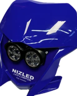 Dubbel lampkåpa 80 W Yamaha WR blå 2019-2025, med NIZLED instegslampor