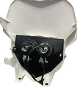 Dubbel lampkåpa 80 W Yamaha WR vit 2019-2024, med NIZLED instegslampor