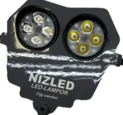 Dubbelljus kallvit 80w Fantic 4-takt 2024-, grå dekal, 2xE406k NIZLED