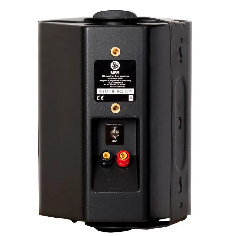 Dynavoice CA802BT med SC4B & 2 par DLS MB5i utomhushögtalare, svart