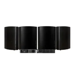 Dynavoice CA802BT med SC4B & 2 par DLS MB5i utomhushögtalare, svart