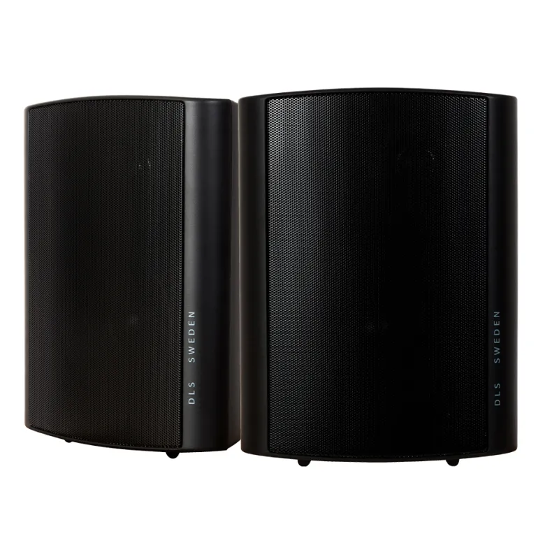 Dynavoice CA802BT med SC4B & 2 par DLS MB6i utomhushögtalare, svart