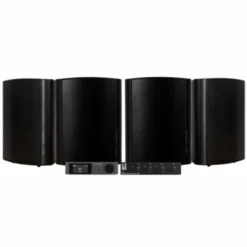 Dynavoice CA802BT med SC4B & 2 par DLS MB6i utomhushögtalare, svart