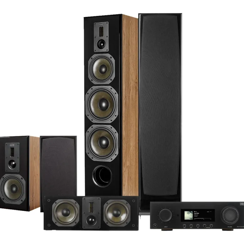 Dynavoice Definition 5.0 hemmabiopaket med JBL MA7100HP, ek