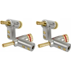 Dynavox BN207528, vinklade banankontakter 4-pack