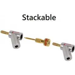Dynavox BN207528, vinklade banankontakter 4-pack