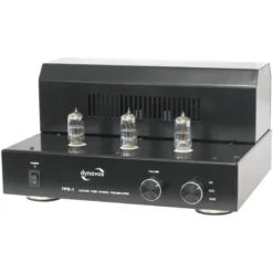 Dynavox TPR-1 kompakt stereoförsteg med rör, svart