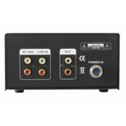 Dynavox TPR-2 rörbestyckad RIAA-förstärkare för vinylspelare, svart