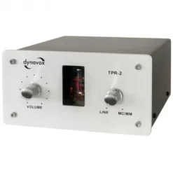Dynavox TPR-2 rörbestyckad RIAA-förstärkare för vinylspelare, silver