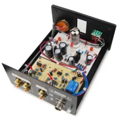 Dynavox TPR-2 rörbestyckad RIAA-förstärkare för vinylspelare, silver