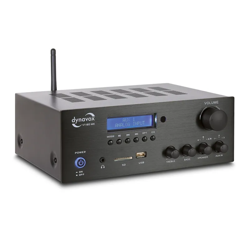 Dynavox VT80MK midiförstärkare med BT & Radio, svart