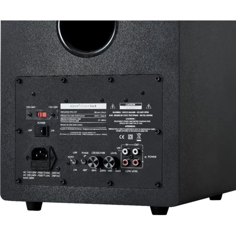 Elipson Classic Sub 8, aktiv subwoofer, svart