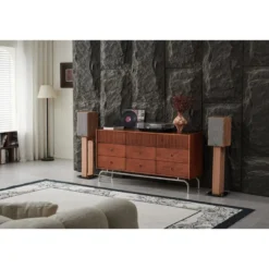 Elipson Heritage XLS7 retro-inspirerade stativhögtalare, ljus ek par