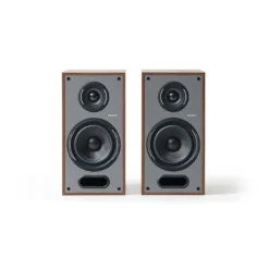 Elipson Horus 6B stativhögtalare Walnut/Dark Grey, par