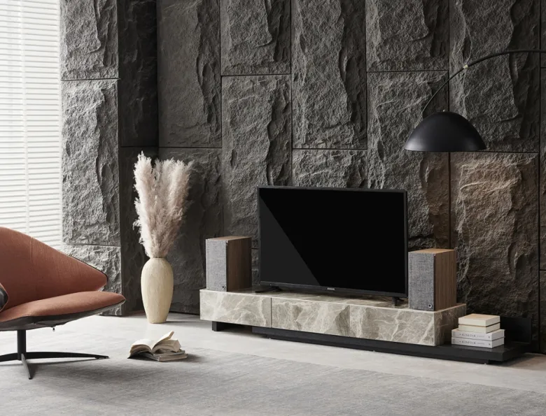 Elipson Horus 6B stativhögtalare Light Wood/Beige, par