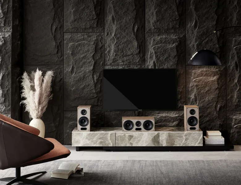 Elipson Horus 6B stativhögtalare Light Wood/Beige, par