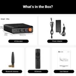 Fosi Audio BT20A MAX stereoförstärkare med Bluetooth & 48V nätdel