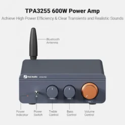 Fosi Audio BT20A PRO stereoförstärkare med Bluetooth & 48V nätdel