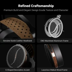 Fosi Audio i5 Planar Magnetic over ear-hörlurar, svart