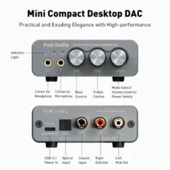 Fosi Audio K5 Pro, hörlursförstärkare & DAC