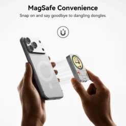 Fosi Audio MD3 bärbar magnetisk DAC/hörlursförstärkare, silver