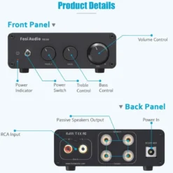 Fosi Audio TB10D, stereoförstärkare med 32V nätdel