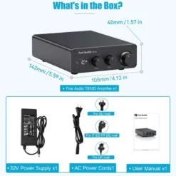 Fosi Audio TB10D, stereoförstärkare med 32V nätdel