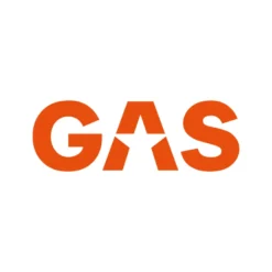 GAS-klistermärke 23x8cm, orange