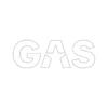 GAS-klistermärke 23x8cm, vit