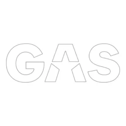 GAS-klistermärke 45x15.5cm, vit