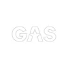 GAS-klistermärke 16x5.5cm, vit