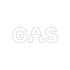 GAS-klistermärke 16x5.5cm, vit