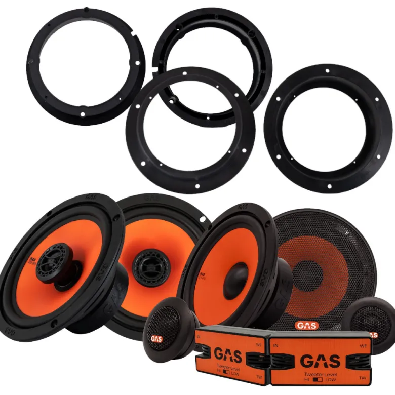 GAS MAD K2/X2 6.5" högtalarpaket, Volkswagen Golf Mk5
