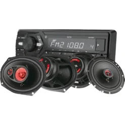 GAS MAD M100-BT bilstereopaket med Bass Habit Play-högtalare