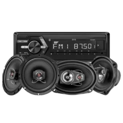 GAS MAD M100-BT bilstereopaket med Bass Habit Rebel-högtalare