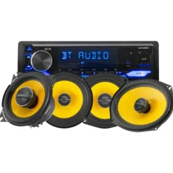 GAS MAD M130-BTN med JL Audio C1-koaxialhögtalare, bilstereopaket