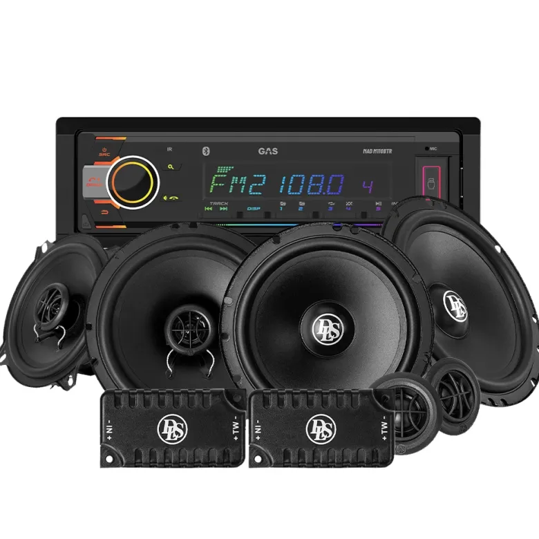 GAS MAD M110-BTR med DLS Performance-högtalare, bilstereopaket