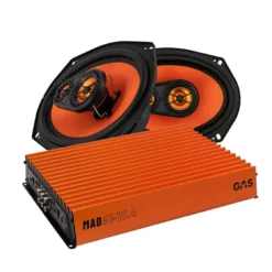 GAS MAD X1-694 koaxialhögtalare & MAD A1-70.2, hatthyllepaket