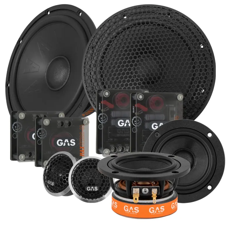GAS MAX K2-64 & CF3G, välspelande 3-vägs 6.5 tums kitsystem