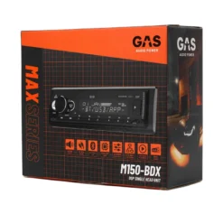 GAS MAX M150-BDX bilstereo med Bluetooth, DAB, 32-bit DSP och 3 par (4V) lågnivå