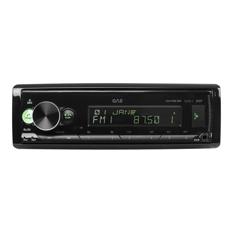 GAS MAX M150-BDX bilstereo med Bluetooth, DAB, 32-bit DSP och 3 par (4V) lågnivå