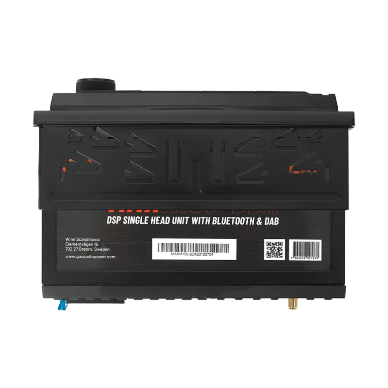 GAS MAX M150-BDX bilstereo med Bluetooth, DAB, 32-bit DSP och 3 par (4V) lågnivå