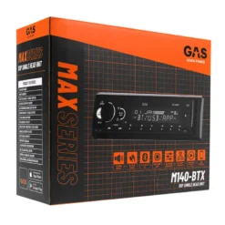 GAS MAX M140-BTX bilstereo med Bluetooth, 32-bit DSP och 3 par (4V) lågnivå